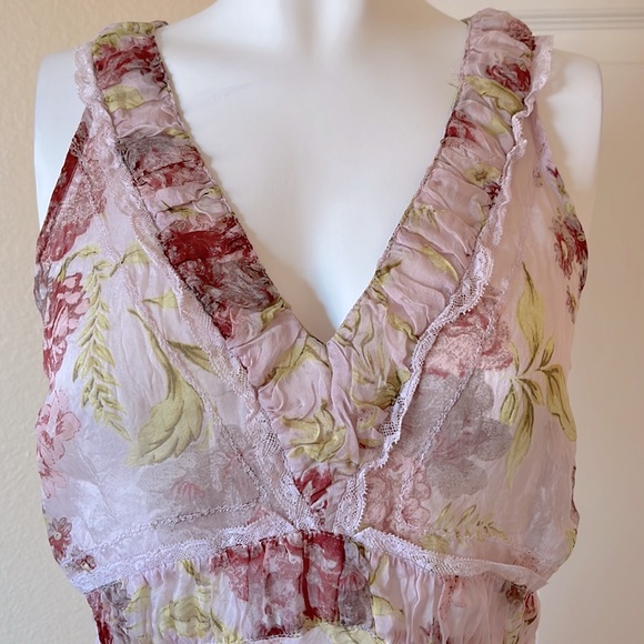 Brand New Max&Co. Floral Pink Silk Blouse US 6 - Picture 2 of 12
